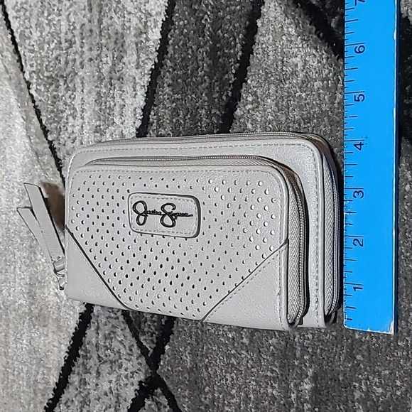 Jessica Simpson Applique Design Faux Leather Leopard Print Interior Wallet - Picture 5 of 12